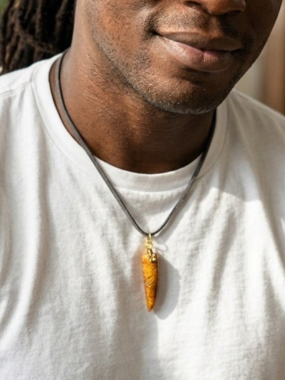 Desert Blade Fossil Coral Unisex Necklace